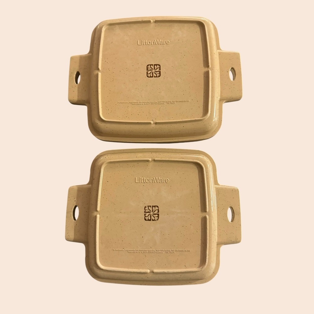 Litton Ware Microwave 1.5 Qt. dish + lid  and  1 Qt. dish + lid